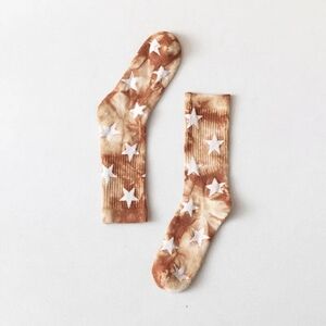 Star Patterned Tie-Dye Socks